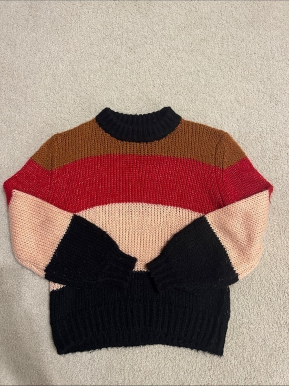 Gabriella James Wool Blend Colorblock Sweater XS